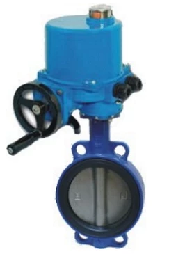 Затвор дисковый поворотный ABRA Ду100 Ру16 BUV-VF863D, межфланцевый, корпус - чугун, диск - нержавеющая сталь, с электроприводом, NBR в Ростове-на-Дону